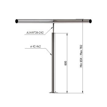 Pfosten Boden 42,4 Geländer Balkon Treppengeländer Steher Rundrohr Edelstahl V2A